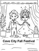 Cave City Fall Festival Coloring Page- Cave City Caveman